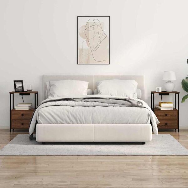 vidaXL &Ouml;&ouml;lambi kapp 2 pcs Pruun tamme 40 x 31 x 60 cm Tehispuit