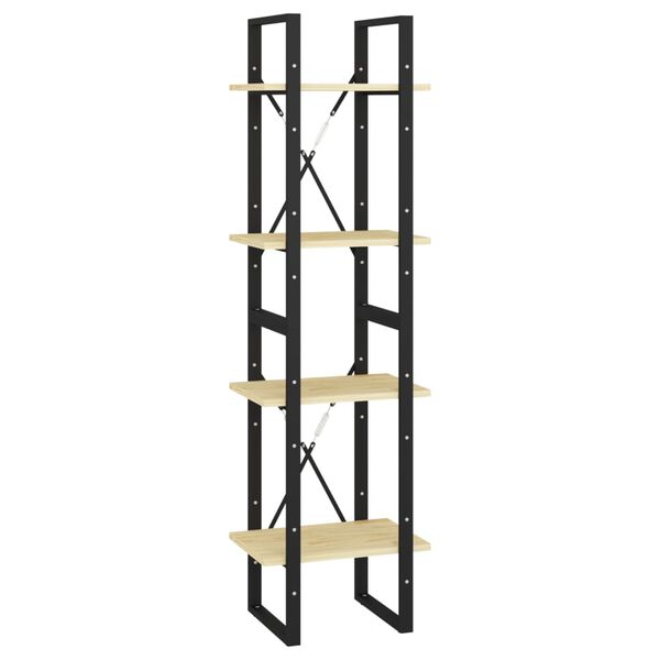 vidaXL 4-korruseline raamaturiiul, 40 x 30 x 140 cm, männipuit