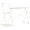 vidaXL kirjutuslaud riiuliga, valge, 116 x 50 x 93 cm