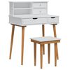 vidaXL Tualettlaua komplekt FAUSKE 3 pcs Valge 76 x 50 x 103,5 cm