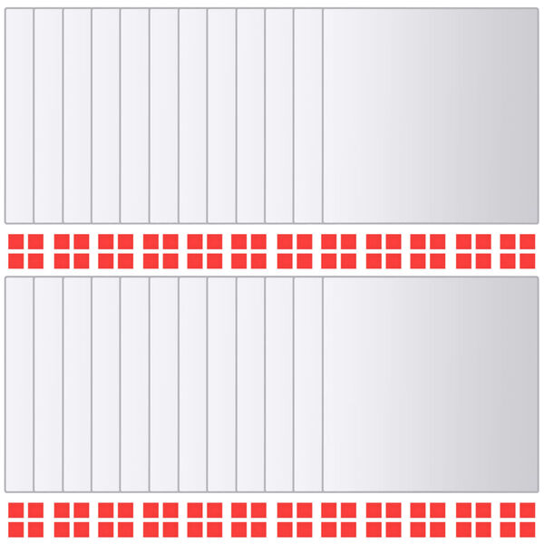 vidaXL 24 tk peegliga plaadid, kandilised, klaas