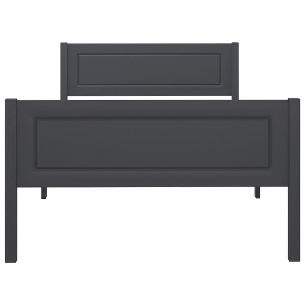 vidaXL voodiraam, männipuit, hall, 100 x 200 cm