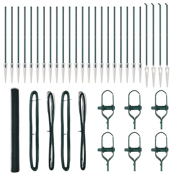 vidaXL Aiapost Roheline 50 x 1,6 m (13 mm silmus) Terased ja PVC