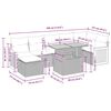 vidaXL 8-osaline aiadiivani komplekt patjadega, hall, rotang/akaatsia