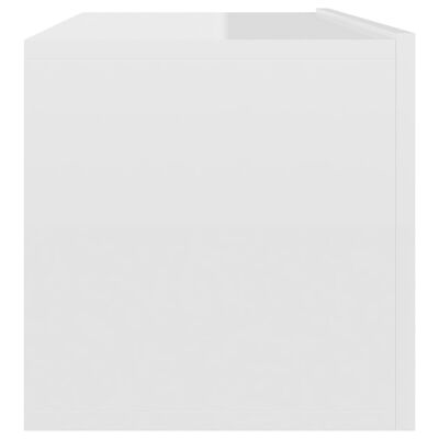 vidaXL telerikapp, kõrgläikega valge, 100 x 30 x 30 cm, puitlaastplaat