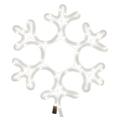 vidaXL jõulu lumehelbe figuur 48 LEDiga soe valge 27x27 cm