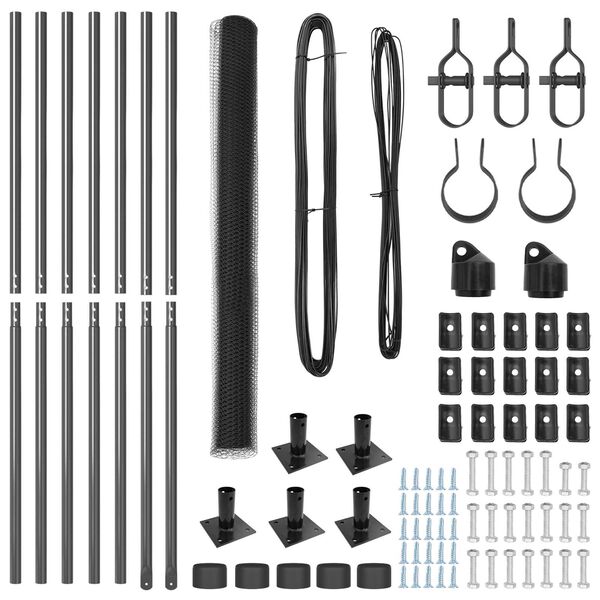 vidaXL Aiapost Hall 10 x 1,5 m (25 mm silmus) Terased ja PVC