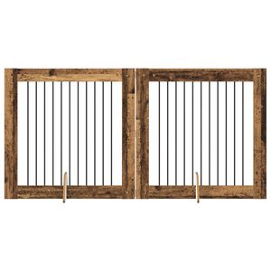 vidaXL Koerav&auml;rav koos aluspuudega 2 pcs Vana puit 100 x 100 cm