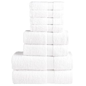 vidaXL 8-osaline r&auml;tikute komplekt SOLUND, valge, 600 gsm
