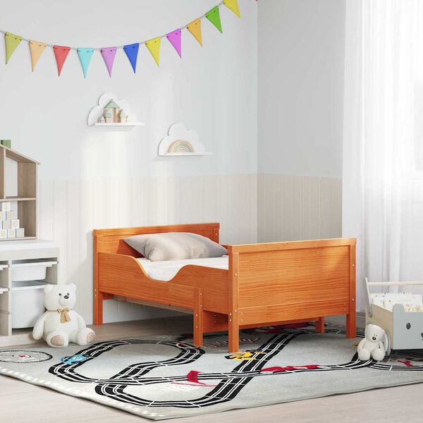 vidaXL Voodi raam madratsiga peaga Pruun 80 x 200 cm Tahke m&auml;nd