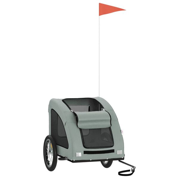 vidaXL lemmiklooma ratta järelkäru, hall, oxford kangas/raud