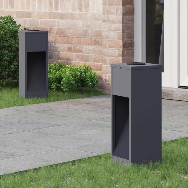 vidaXL P&auml;ikese Led Rada Valgus 2 pcs Antratsiit K&uuml;lmvaltsitud teras