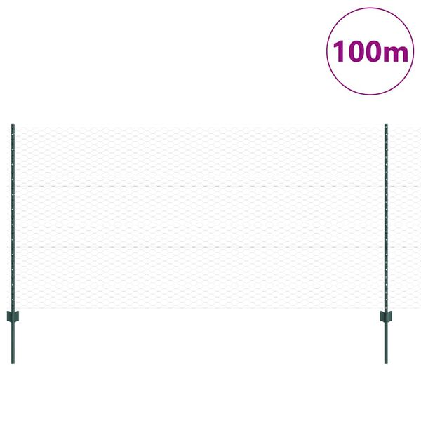 vidaXL Aed koos postiga Roheline 1,2 x 100 m Terased ja PVC