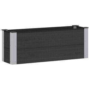vidaXL K&otilde;rgendatud aia taimelava Must 100 x 30 x 36 cm