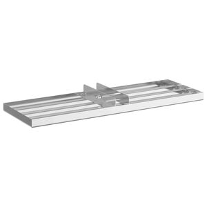 vidaXL Aia tasanduse rehade H&otilde;bedane 75 x 25 x 6 cm Roostevaba teras
