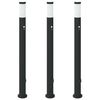 vidaXL anduri ja pistikupesaga postvalgustid, 3 tk, 110 cm, roostevaba teras, IP44