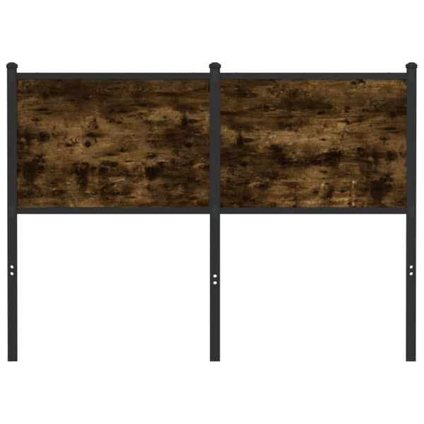 vidaXL voodipeats suitsutatud tamm 120 cm tehispuit ja teras