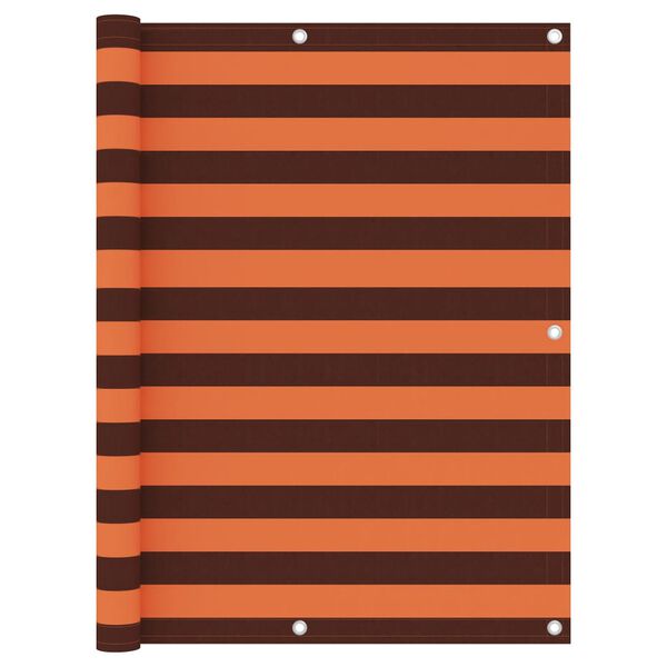 vidaXL r&otilde;dusirm, oranž ja pruun, 120 x 500 cm, oxford-kangas