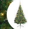 vidaXL Tehis pre-lit j&otilde;ulupuu koos 300 LED-iga Roheline 180 cm PVC