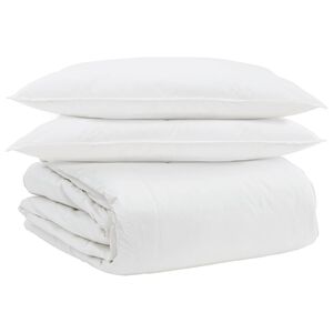 vidaXL Teki komplekt padjaga 3 pcs Valge Down Feather