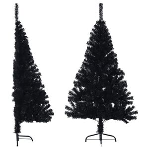 vidaXL poolik kunstkuusk alusega, must, 120 cm, PVC