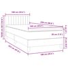 vidaXL Box Vedruvoodi madratsiga Helehall 100x220 cm samet