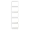 vidaXL raamaturiiul/ruumijagaja, valge, 40x35x167 cm, täismännipuit
