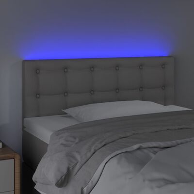 vidaXL LED-voodipeats, hall, 80x5x78/88 cm, kunstnahk