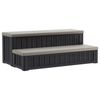 vidaXL Hot Tub Step with Storage 2-Step Pruun ja Hall 93 x 57 x 35 cm