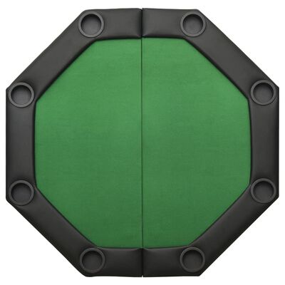 vidaXL kokkupandav pokkerilaud 8 mängijale, roheline, 108x108x75 cm