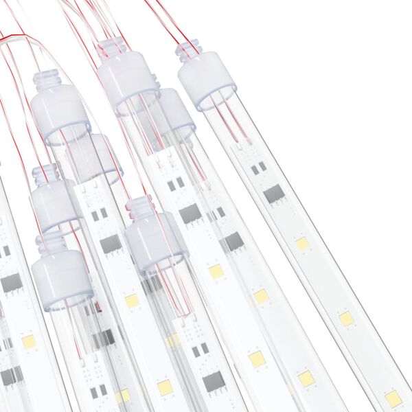 vidaXL meteoorvalgusti, 20 tk, 50 cm, soe valge, 720 LEDi, tuppa/&otilde;ue