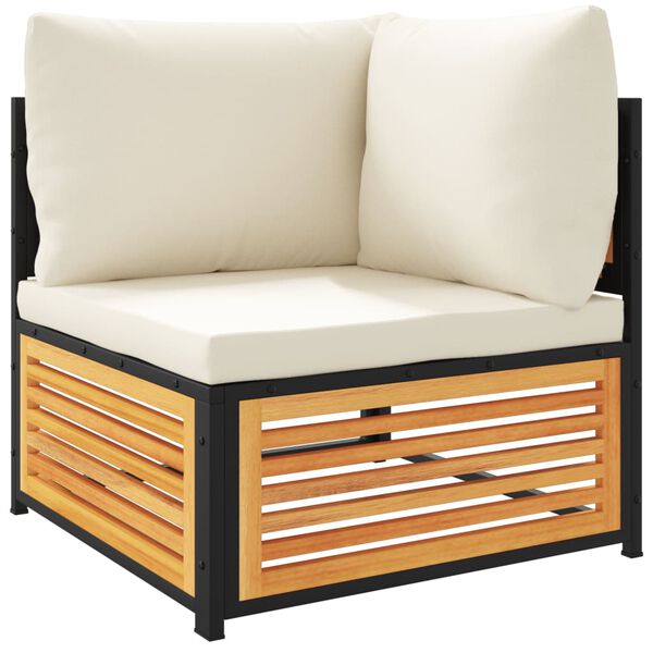 vidaXL 2-osaline aiadiivani komplekt patjadega, akaatsiapuit