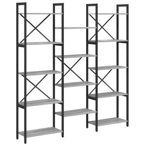 vidaXL Raamatukapp Hall Sonoma 156 x 25 x 167 cm Tehispuit