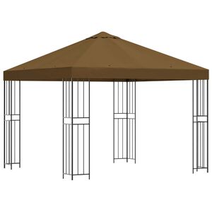 vidaXL Paviljon 3 x 3 m Pruunikashall Pol&uuml;ester ja teras 190 gsm