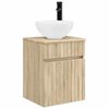 vidaXL Seinale paigaldatav valamu ja kapp Sonoma tamm 39 x 35 x 63 cm