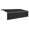 vidaXL automaatne varikatus LED, tuuleandur, 5x3 m, antratsiit