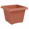 vidaXL Ruutlillepott 6 pcs Kohviroosa 23 x 23 x 17,5 cm Plastmass