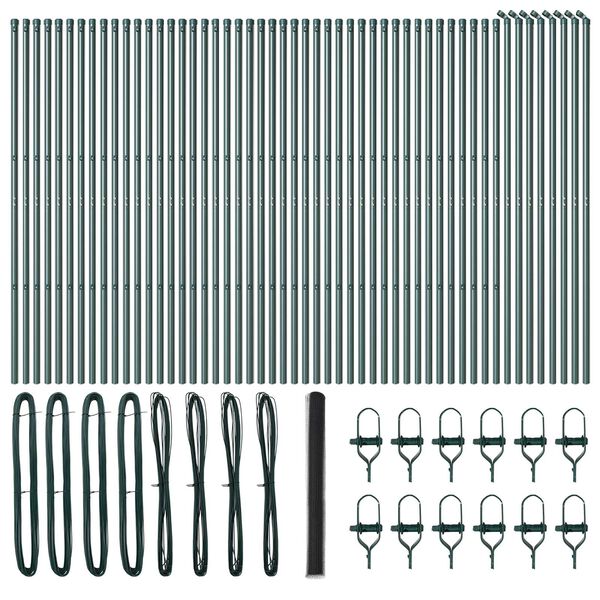 vidaXL Aiapost Hall 100 x 1,5 m (36 mm v&otilde;rk) Terased ja PVC