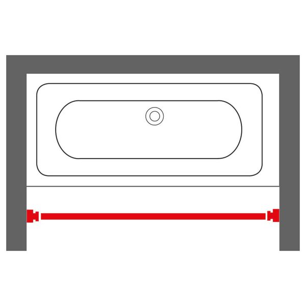 Sealskin dušikardina teleskooptoru, 125-220 cm, valge