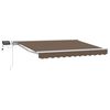vidaXL Manuaalne varikatus LED-idega Pruunikashall 2,5 x 2 m