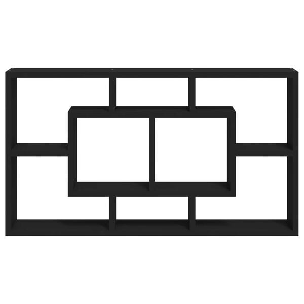 vidaXL seinariiul 8 lahtriga, must