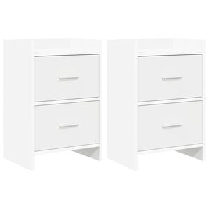 vidaXL &Ouml;&ouml;kapid 2 pcs Valge 40 x 30 x 60 cm Tehispuit