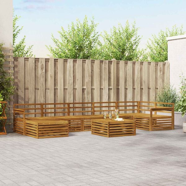 vidaXL Diivanikomplektid 8 pcs Neutraalne Tugev akatsiapuu