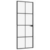 vidaXL siseuks, must, 76x201,5 cm, karastatud klaas/alumiinium, &otilde;huke