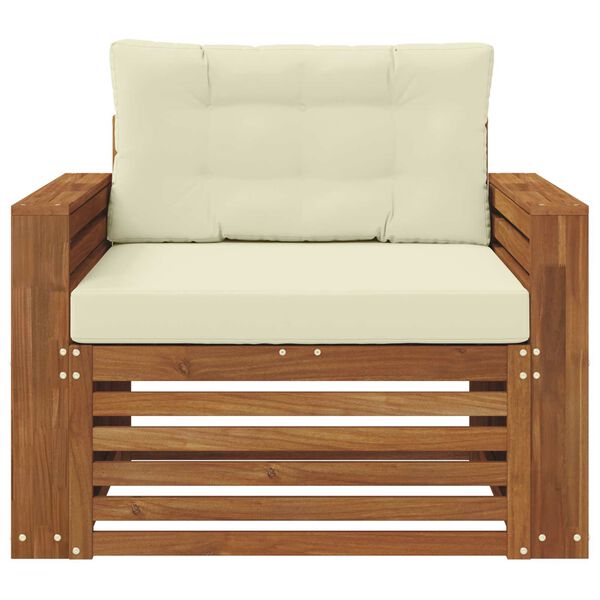 vidaXL V&auml;li diivanikomplekt Tugev akaatsiapuit ja pol&uuml;ester Neutraalne