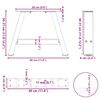 vidaXL kohvilaua jalad, A-kujulised, 2 tk, 30 x (30–31) cm, terasest