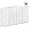 vidaXL kaarekujulised gabioonkorvid 5 tk, 400x30x220/240 cm, raud