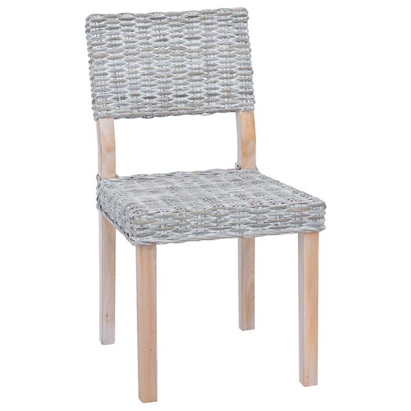 vidaXL S&ouml;&ouml;gitool 2 pcs Valge pesu 46 x 55 x 84 cm Kubu rattan