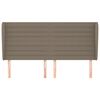 vidaXL voodipeats servadega, pruunikashall, 183x23x118/128 cm, kangas