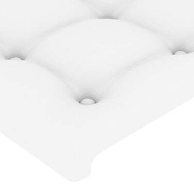 vidaXL voodipeats servadega, valge, 183x23x78/88 cm, kunstnahk